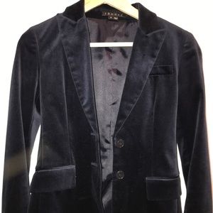 Theory navy blue velvet blazer